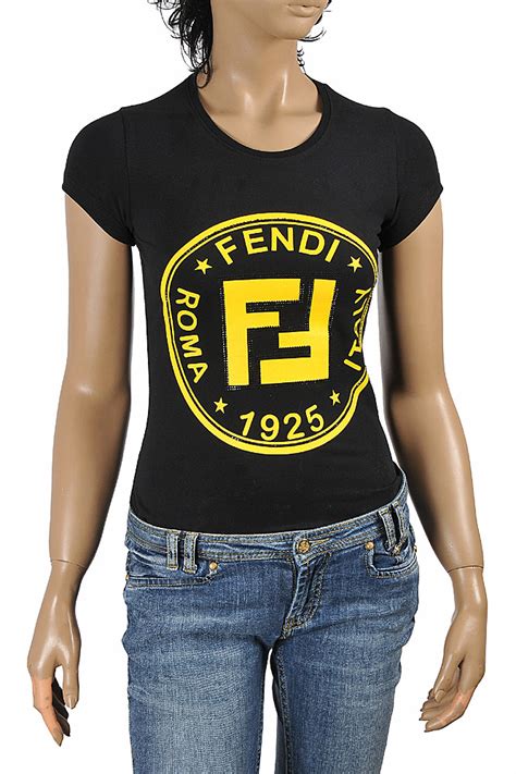 fendi red t shirt|fendi t shirt women.